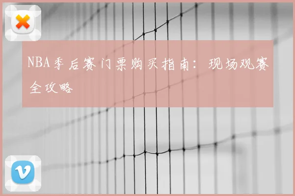 NBA季后赛门票购买指南：现场观赛全攻略